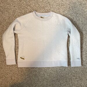 EUC. Tracksmith Freya Merino Wool Crewneck Sweater. Size small. Cream/white.